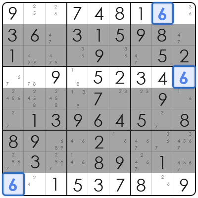 sudoku hidden singles method